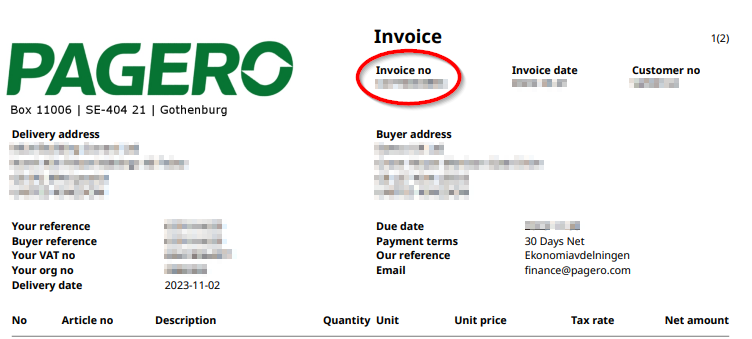 Requests Concerning My Invoices From Pagero Pagero Support Center